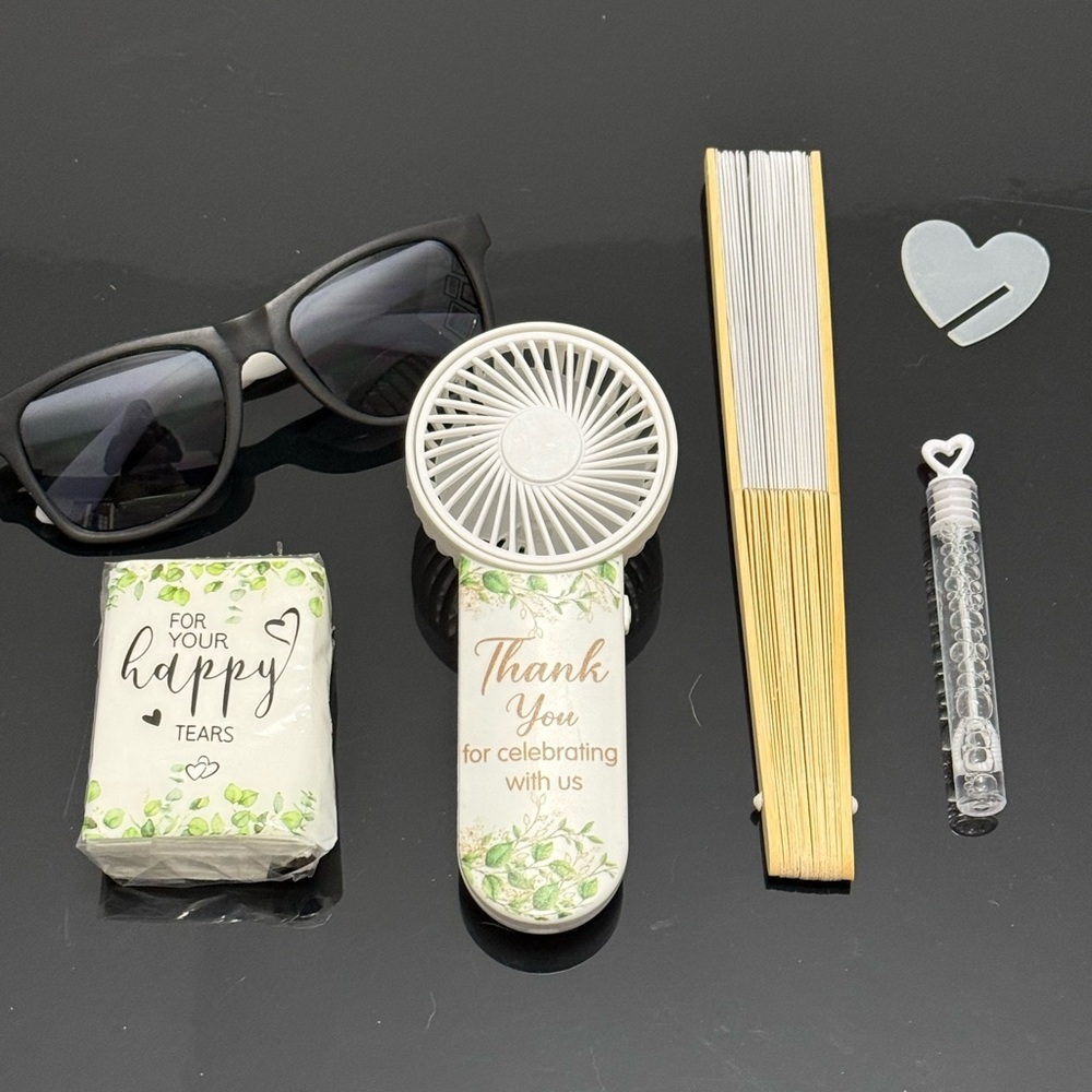 Chic Celebration Party Favor Set - Black, White, and Tan